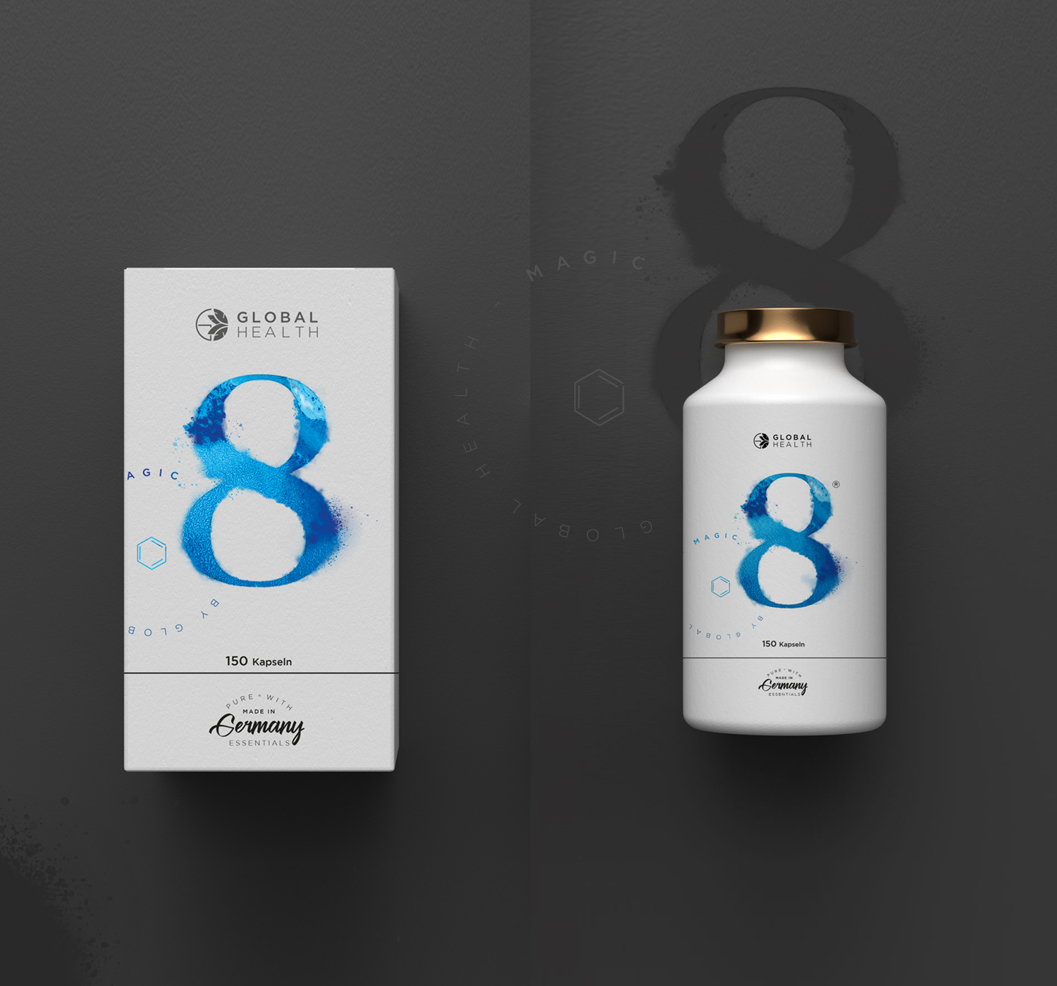 Verpackungsdesign Redesign Branding Logo Fotografie Nahrungsergänzungsmittel